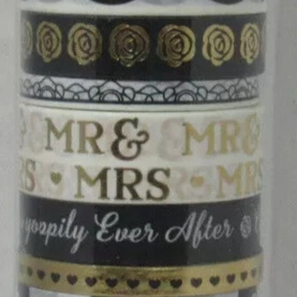 Wedding Craft Smart Washi Crafting Tape Embellishments Mr&Mrs Dress Love 10 Roll - Picture 7 of 8